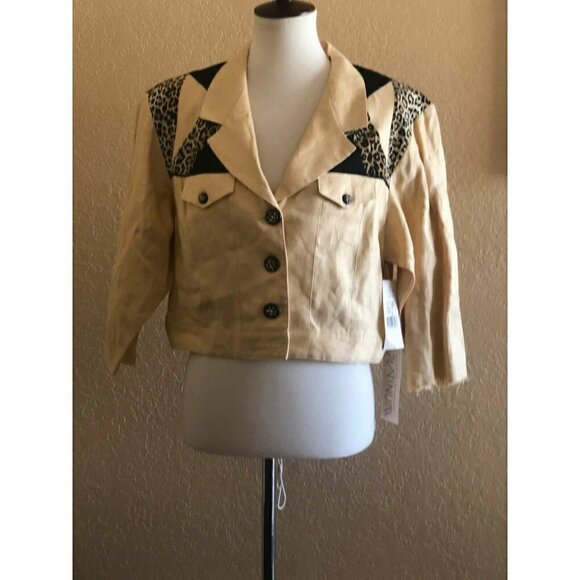 Platinum Dorothy Schoelen Womens Yellow Wild Cats Unfinished Jacket Size L - Picture 5 of 8